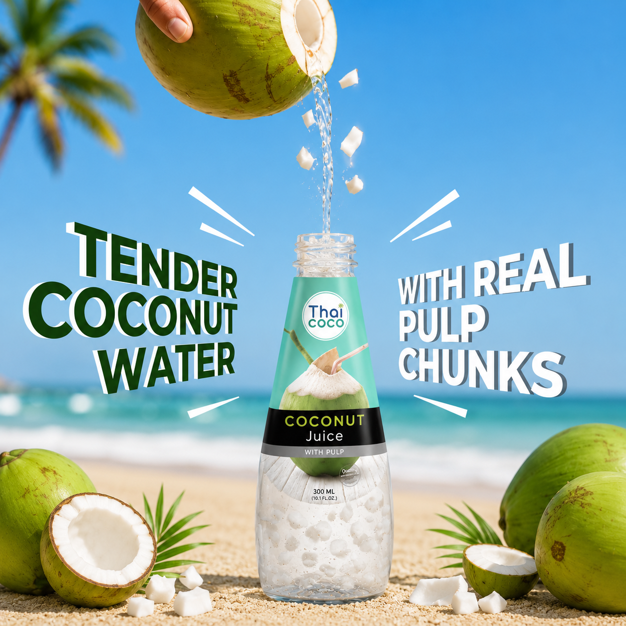 Thai Coco - Coconut Juice with Real Pulp (taste of Thailand)