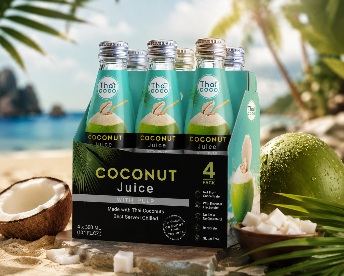Thai Coco - Coconut Juice with Real Pulp (taste of Thailand)